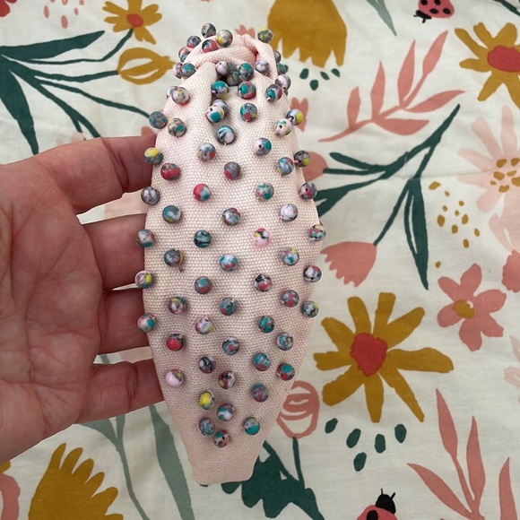 Lele Sadoughi Pastel Confetti Beaded Woven Headband - Picture 7 of 8